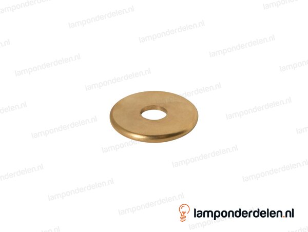 Afdekplaat messing glad - 3,5 cm - binnendraad M10x1