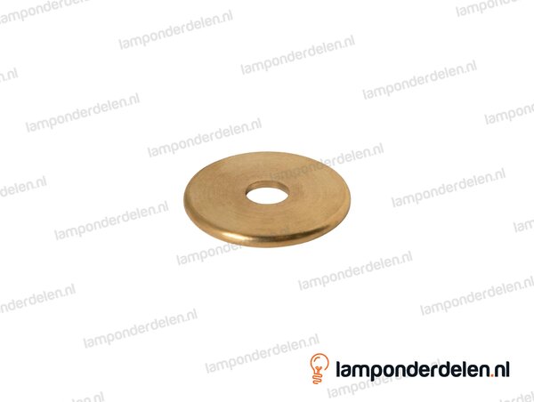 Afdekplaat messing glad - 4 cm - binnendraad M10x1