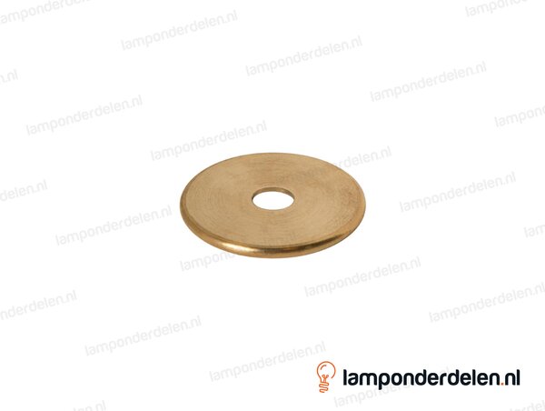 Afdekplaat messing glad - 4,5 cm - binnendraad M10x1