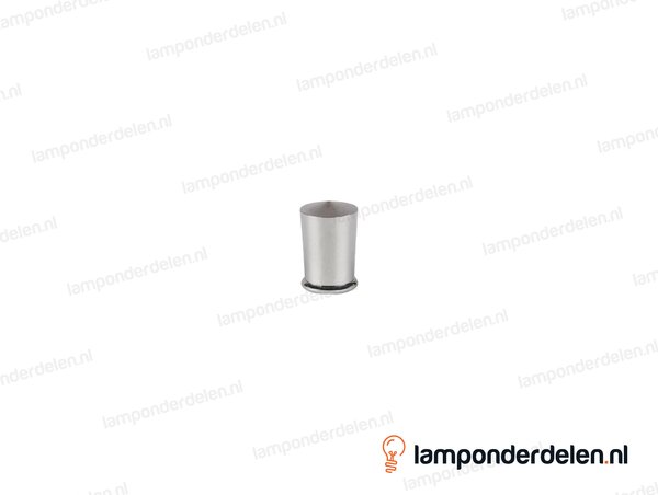 Afsluitknop messing chroomkleurig puntig - hoogte 20 mm - binnendraad M10x1