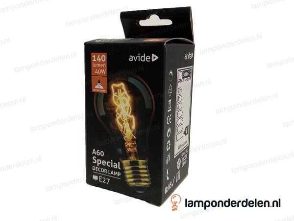 Avide - kooldraadlamp - standaardlamp - E27 - A60 - goud - 40W