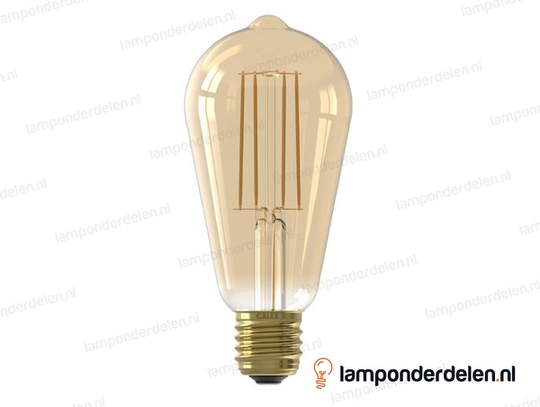 Calex filament LED edisonlamp - E27 - ST64 - goud - 3,5 W - dimbaar