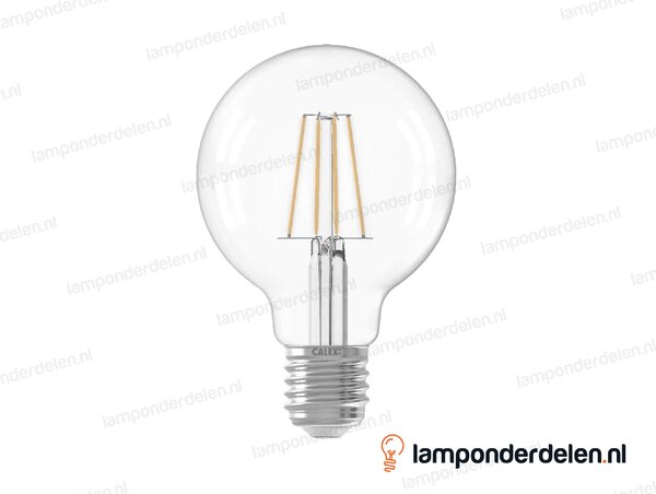Calex filament LED globelamp - E27 - G80 - helder - 4,5 W - dimbaar