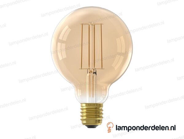 Calex filament LED globelamp - E27 - G95 - goud - 4,5 W - dimbaar