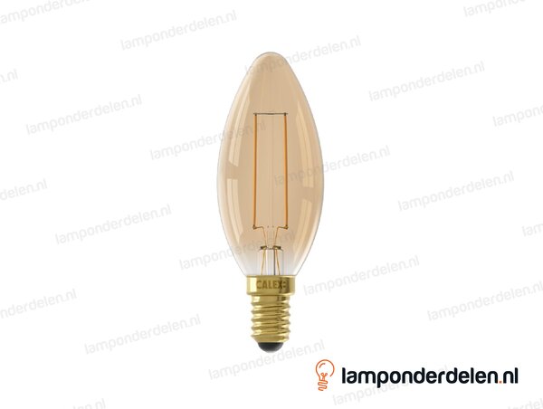 Calex filament LED kaarslamp - E14 - B35 - goud - 3,5 W - dimbaar