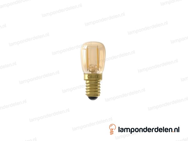 Calex filament LED parfumlamp - E14 - T26 - goud - 2,7 W - dimbaar