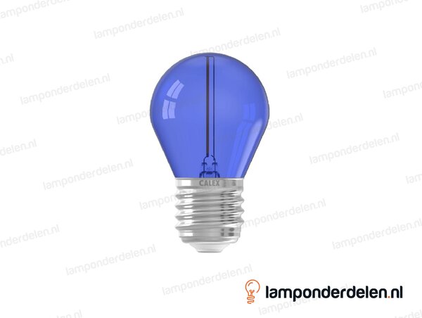 Calex filament LED prikkabellamp - E27 - P45 - blauw - 1 W
