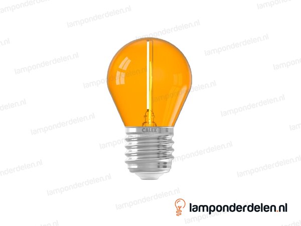 Calex filament LED prikkabellamp - E27 - P45 - oranje - 1 W