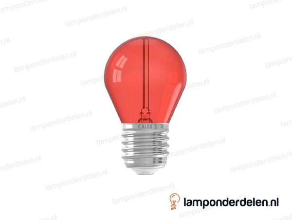 Calex filament LED prikkabellamp - E27 - P45 - rood - 1 W