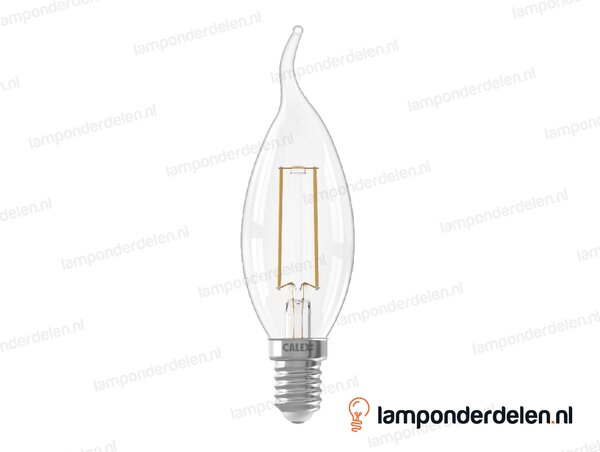 Calex filament LED tipkaarslamp - E14 - BXS35 - helder - 3,5 W - dimbaar