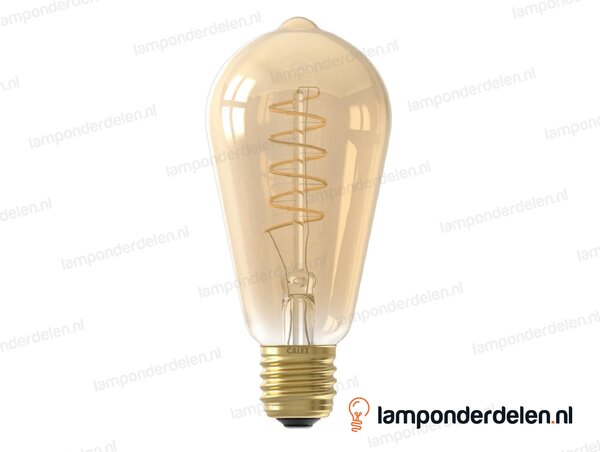 Calex flex filament LED edisonlamp - E27 - ST64 - goud - 3,8 W - dimbaar