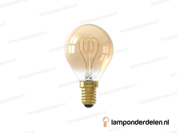 Calex flex filament LED kogellamp - E14 - P45 - goud - 2,5 W - dimbaar
