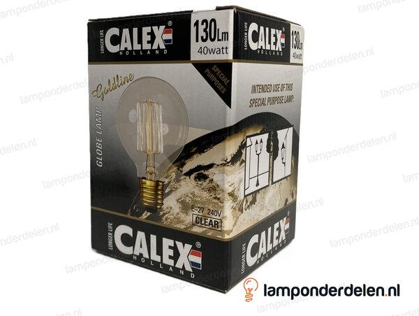 Calex - kooldraadlamp - globelamp - E27 - G95 - helder - 40W