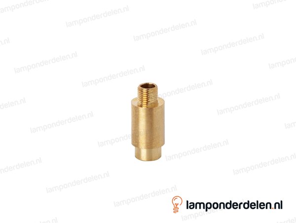 Draaigewricht messing - 16 x 35 mm - binnendraad en buitendraad M10x1
