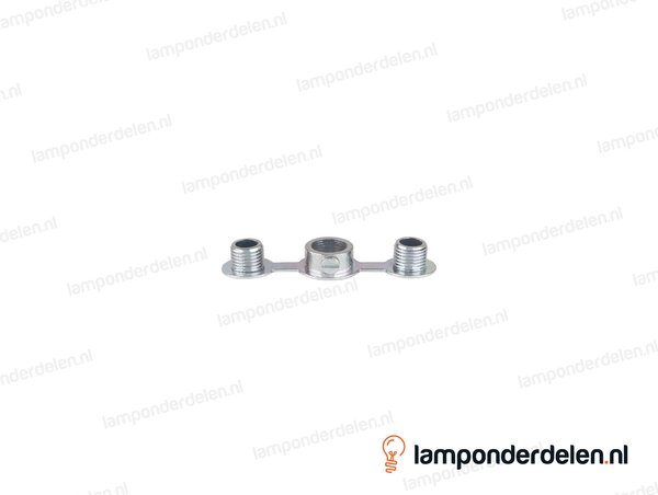 Fitting beugel metaal 2-lichts met stelring - buitendraad M10x1