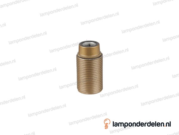 Fitting E14 bakeliet goud doorlopend