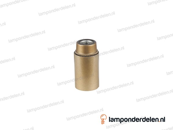 Fitting E14 bakeliet goud glad