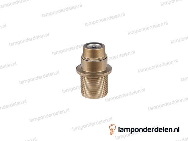 Fitting E14 bakeliet goud verhoogd