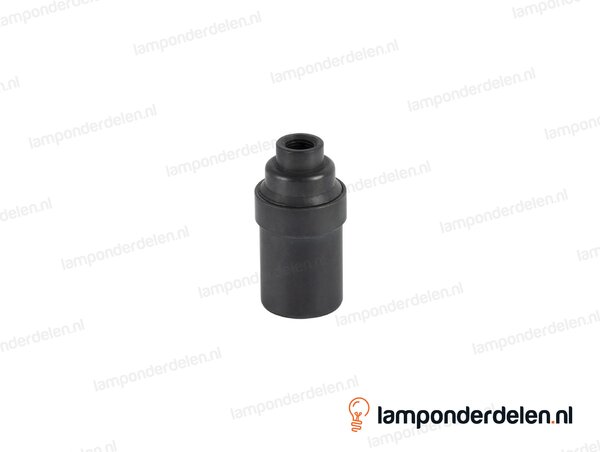 Fitting E14 messing donkerbronskleurig glad met aarde-aansluiting