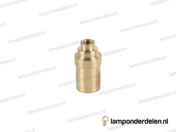 Fitting E14 messing glad met aarde-aansluiting