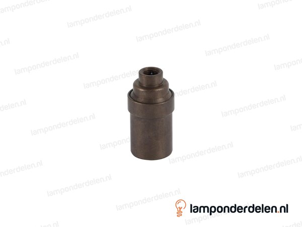 Fitting E14 messing oud engels glad met aarde-aansluiting