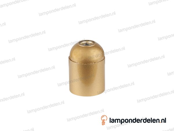 Fitting E27 bakeliet goud glad