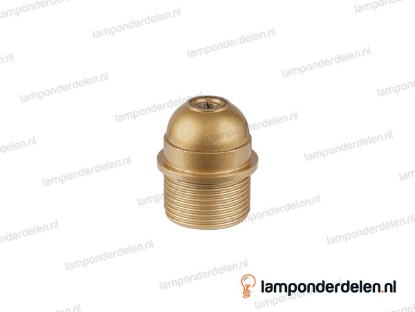 Fitting E27 bakeliet goud verhoogd