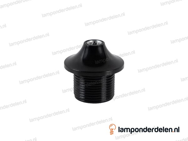 Fitting E27 bakeliet zwart sierborst