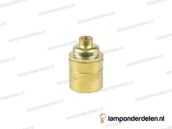 Fitting E27 messing glad met aarde-aansluiting