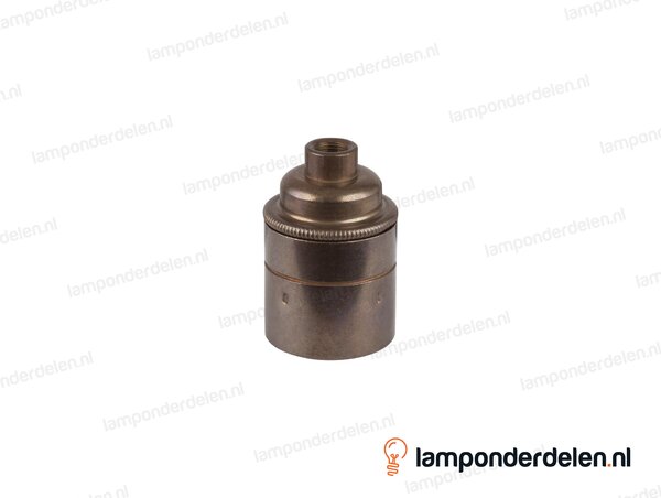 Fitting E27 messing oud engels glad met aarde-aansluiting