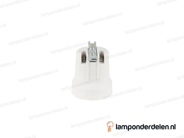 Fitting E27 porselein met platte montagebeugel voor M4