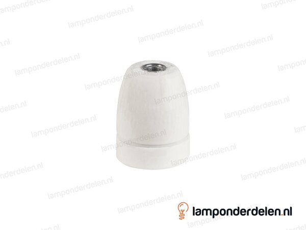 Fitting E27 porselein wit met aarde-aansluiting