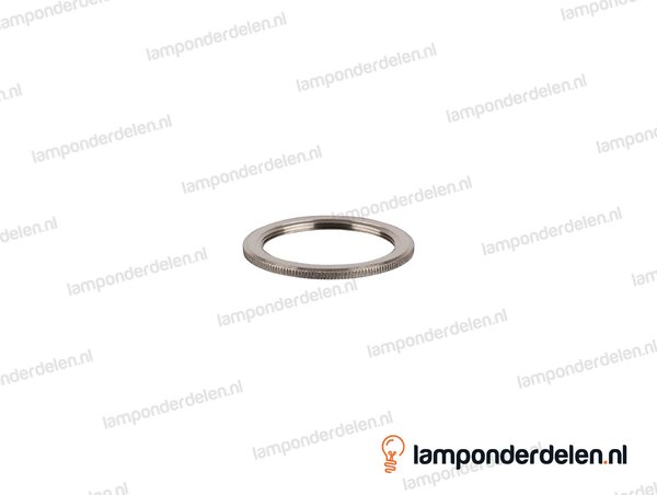 Fitting E27 schroefring messing chroomkleurig