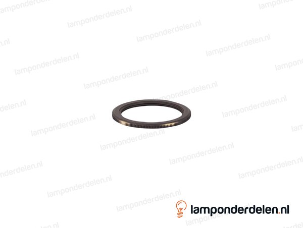 Fitting E27 schroefring messing geborsteld antiek