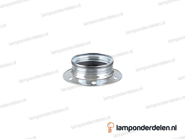 Fitting E27 schroefring metaal breed glansverzinkt