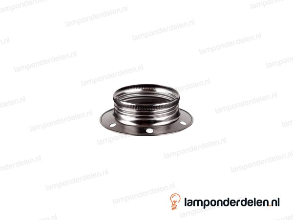 Fitting E27 schroefring metaal breed gunmetalkleurig