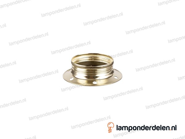 Fitting E27 schroefring metaal breed messingglanskleurig