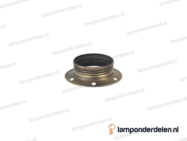 Fitting E27 schroefring metaal breed oud bronskleurig