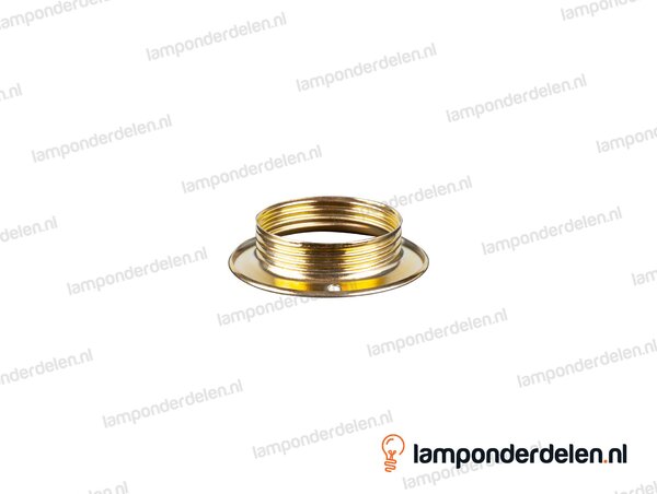 Fitting E27 schroefring metaal messingkleurig