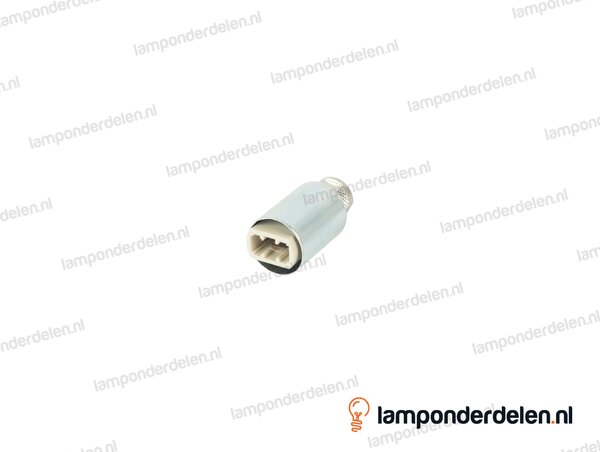 Fitting G9 keramisch smal met metalen huls