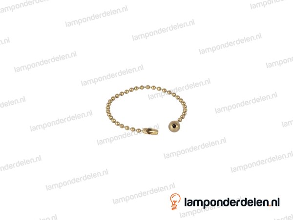 Fitting kogeltrekketting messing - lengte 15 cm
