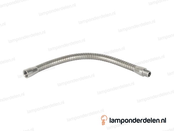 Flexibele stang metaal blank dun - lengte 70 cm - binnendraad en buitendraad M10x1