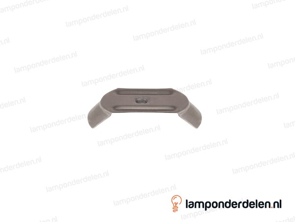 Glasdrager metaal voor glazen bol met gat - bovenkant 6 cm - onderkant 8 cm - binnendraad M10x1