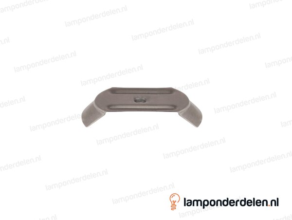 Glasdrager metaal voor glazen bol met gat - bovenkant 8 cm - onderkant 10 cm - binnendraad M10x1
