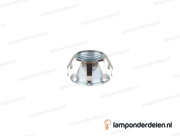 Glasveer E14 metaal met 9 klemmen - voor glazen lampenkap met gat van 4 cm