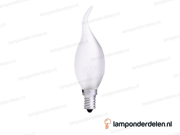 Gloeilamp - tipkaarslamp - E14 - BXS35 - mat - 40W