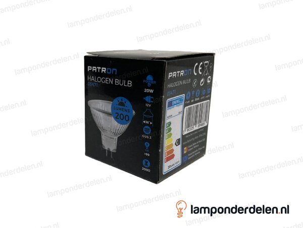 Halogeenlamp - 51 MM - MR16 - GU5.3 - 20W - 12 volt - 36°