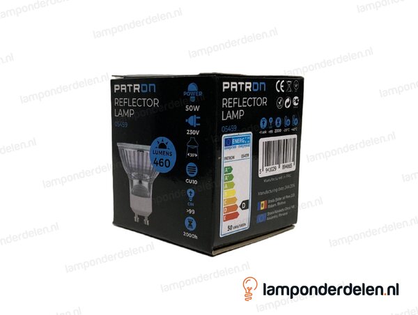 Halogeenlamp - 51 MM - PAR16 - GU10 - 50W - 230 volt - 36°