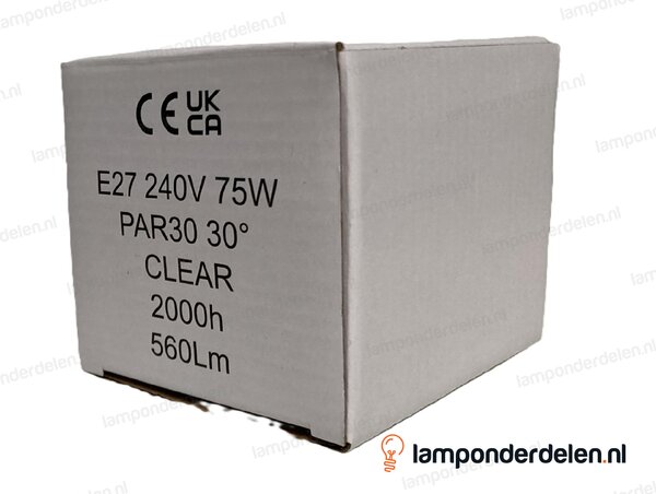 Halogeenlamp - PAR30 - E27 - 75W - 30°