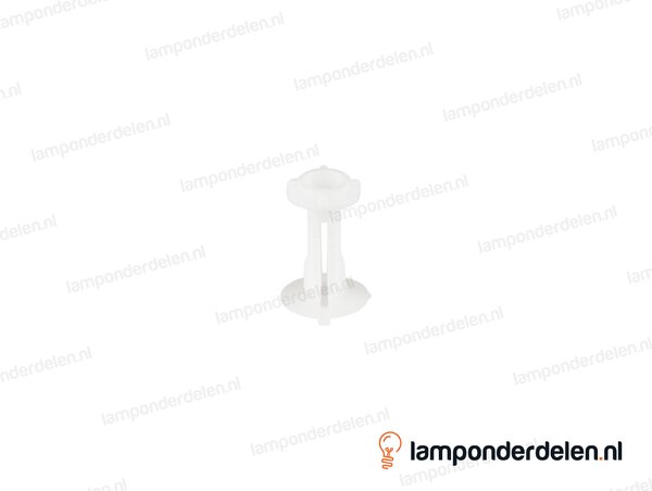 Isolatietule E14 kunststof wit met trekontlaster - 19 x 23 mm - geschikt voor draadeind M10x1 en plat snoer